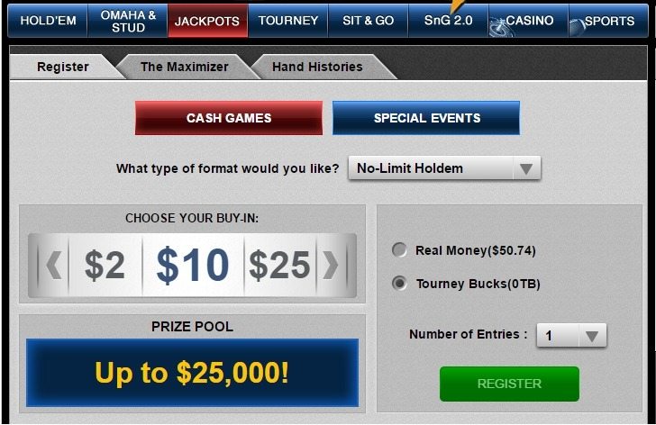 Jackpot Poker Lobby